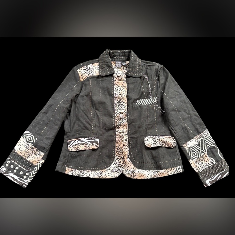 Unique Casual Studio Bohemian Jacket large with many details and designs